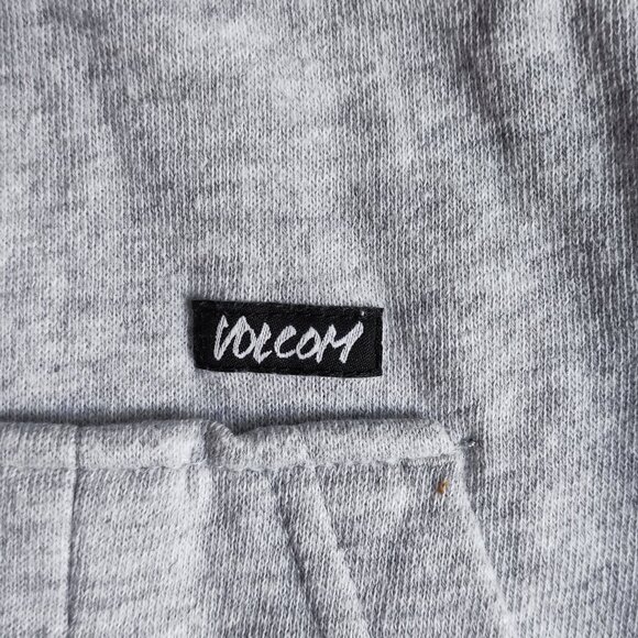 Volcom Enemy Jacket women's size S light grey with black faux leather sleeve - Picture 8 of 11